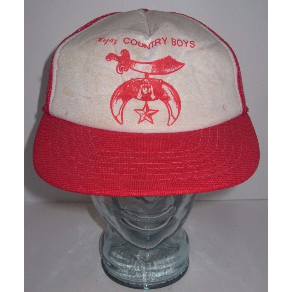 DISTRESSED Vintage Hejaz Country Boys - Shriner's Hat Cap Snapback - OLD & DIRTY
